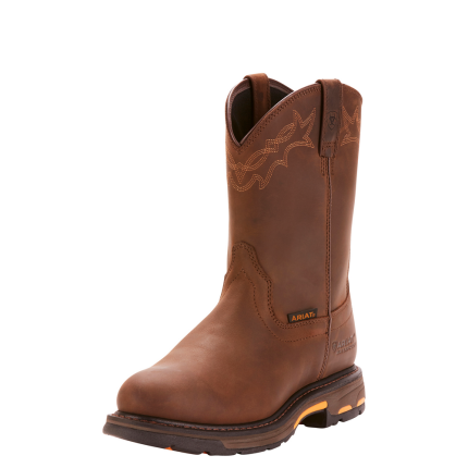 WORKHOG PULL-ON WATERPROOF BOOT - 200-Brown | Ariat 10001198
