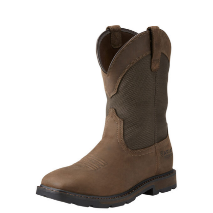 GROUNDBREAKER WIDE SQUARE STEEL TOE WATERPROOF BOOT - 200-Brown | Ariat 10015196