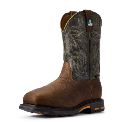 WORKHOG WIDE SQUARE COMPOSITE TOE MET-GUARD CSA BOOT - 200-Brown | Ariat 10017174
