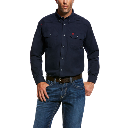 FR FEATHERLIGHT LONG SLEEVE WORK SHIRT - 410-Navy | Ariat 10022899