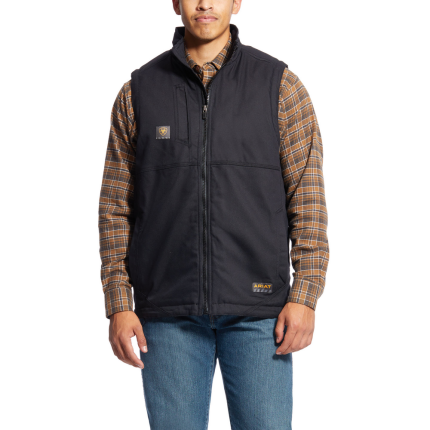 REBAR DURACANVAS SHERPA-LINED VEST - 001-Black | Ariat 10023933