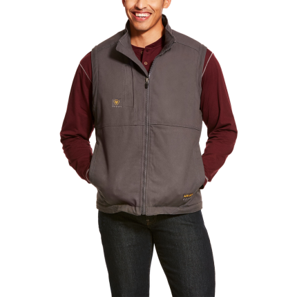 REBAR SHERPA-LINED DURACANVAS VEST - 020-Gray | Ariat 10023934