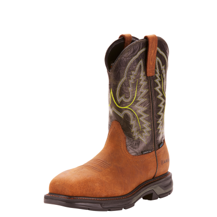 WORKHOG XT SQUARE WATERPROOF CARBON TOE BOOT - 200-Brown | Ariat 10024966