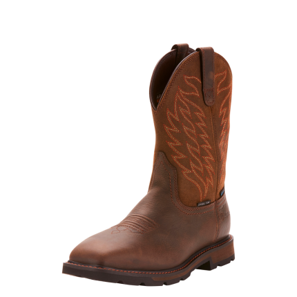 GROUNDBREAKER H2O STEEL TOE WORK BOOT - 200-Brown | Ariat 10024992