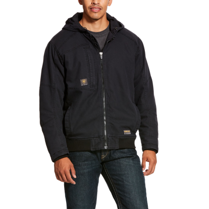 REBAR WASHED DURACANVAS INSULATED LIGHTWEIGHT JACKET - 001-Black | Ariat 10027852
