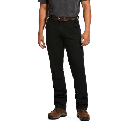 REBAR M4 DOUBLE FRONT STACKABLE PANT - 001-Black | Ariat 10030231