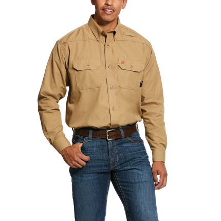 LONG SLEEVE FR FEATHERLIGHT WORK SHIRT - 250-Beige/Khaki | Ariat 10031015