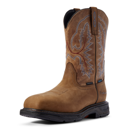 WORKHOG XT SQUARE CARBON TOE WATERPROOF BOOT - 200-Brown | Ariat 10031483
