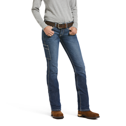 REBAR DURASTRETCH RIVETER STACKABLE STRAIGHT JEAN - 400-Blue | Ariat 10032464