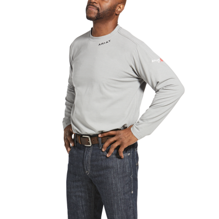FR BASELAYER LONG SLEEVE SHIRT - 040-Silver | Ariat 10033209