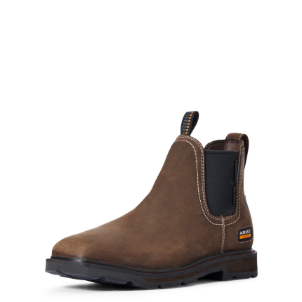 GROUNDBREAKER CHELSEA H2O WIDE SQUARE STEEL TOE BOOT - 200-Brown | Ariat 10034148