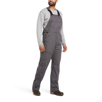 REBAR DURACANVAS UNLINED BIB - 020-Gray | Ariat 10034653
