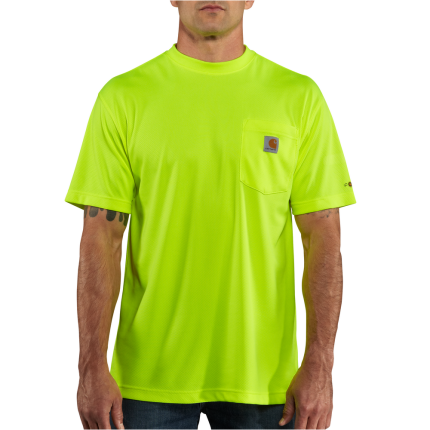 HI-VIS FORCE COLOR ENHANCED SHORT SLEEVE TEE - 323-Brite Lime | Carhartt 100493