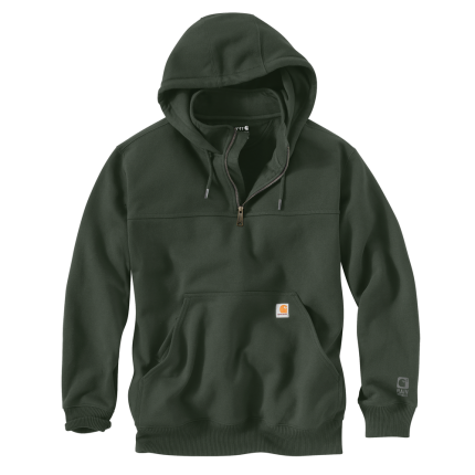 Rain Defender Loose Fit Heavyweight Quarter-Zip Sweatshirt - GI5-Forestry Green | Carhartt 100617