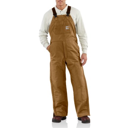 FR DUCK BIB LINED OVERALL - 211-Carhartt Brown | Carhartt 101626