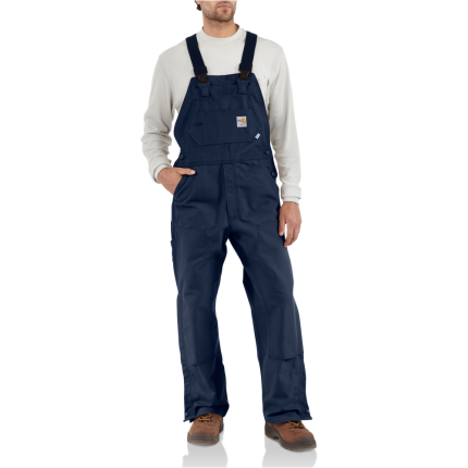 FR DUCK BIB OVERALL - 410-Dark Navy | Carhartt 101627