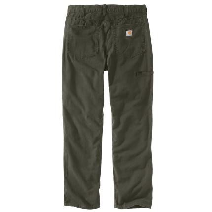 Rugged Flex Relaxed Fit Canvas 5-Pocket Work Pant - MOS-Moss | Carhartt 102517