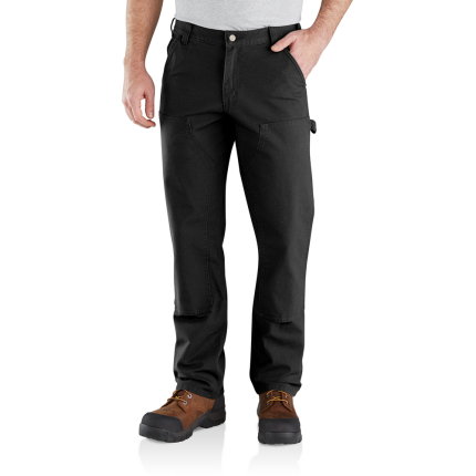 RUGGED FLEX RELAXED FIT DUCK DOUBLE FRONT WORK PANT - BLK-Black | Carhartt 103334