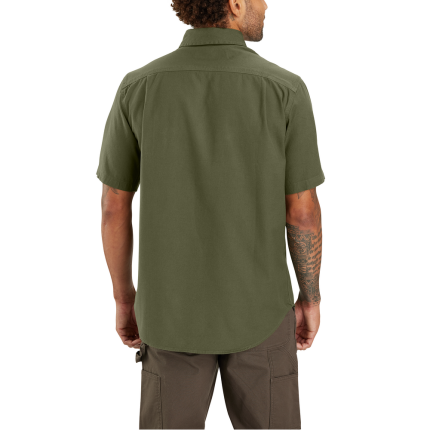 Rugged Flex Relaxed Fit Midweight Canvas Short-Sleeve Shirt - G72-Basil | Carhartt 103555