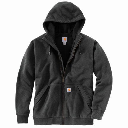 Rain Defender Loose Fit Midweight Thermal-Lined Full-Zip Sweatshirt - 024-Carbon Heather | Carhartt 104078