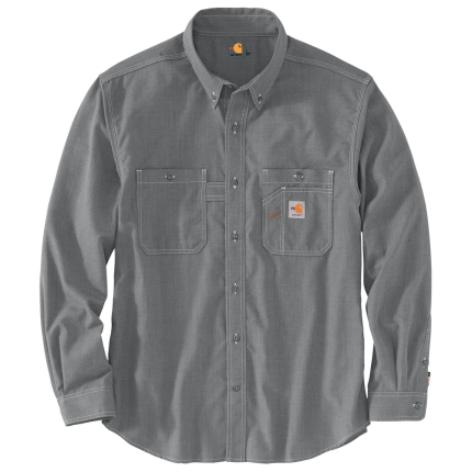FR FORCE ORIGINAL FIT LONG SLEEVE SHIRT - GRY-Gray | Carhartt 104138