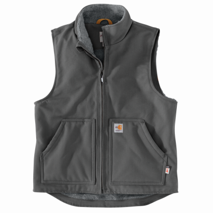 FR DUCK SHERPA LINED VEST - GVL-Gravel | Carhartt 104981
