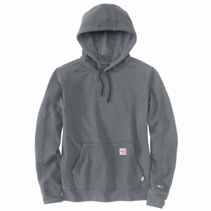FR FORCE ORIGINAL FIT MIDWEIGHT HOODED SWEATSHIRT - 020-Granite Heather | Carhartt 104983