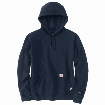 FR FORCE ORIGINAL FIT MIDWEIGHT HOODED SWEATSHIRT - I26-Navy | Carhartt 104983