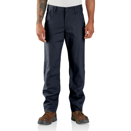 Flame-Resistant Rugged Flex Relaxed Fit Canvas Work Pant - I26-Navy | Carhartt 104986
