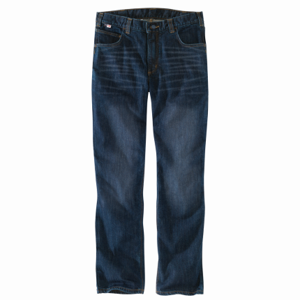 FR RUGGED FLEX STRAIGHT FIT 5-POCKET JEAN - MDO-Midnight Indigo | Carhartt 105069