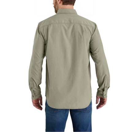 Force Relaxed Fit Lightweight Long- Sleeve Shirt - 391-Burnt Olive | Carhartt 105291