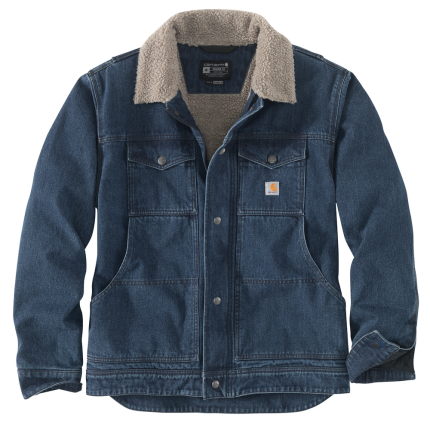 Relaxed Fit Denim Sherpa-Lined Jacket - H87-Beech | Carhartt 106323