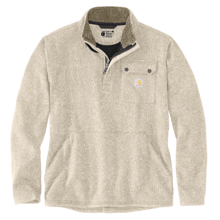 Relaxed Fit Midweight Quarter-Zip Pocket Sweater Fleece - A16-Oat Milk | Carhartt 106378
