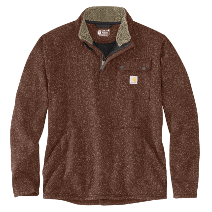 Relaxed Fit Midweight Quarter-Zip Pocket Sweater Fleece - B80-Mocha | Carhartt 106378