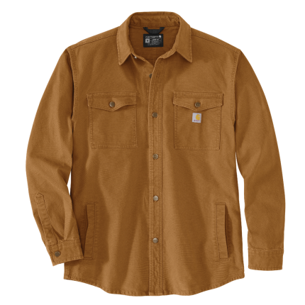 Montana Rugged Flex Loose Fit Heavyweight Duck Shirt Jac - BRN-Carhartt Brown | Carhartt 106384
