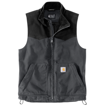 Montana Rugged Flex® Duck Relaxed Fit Vest - E86-Shadow/Black | Carhartt 106433