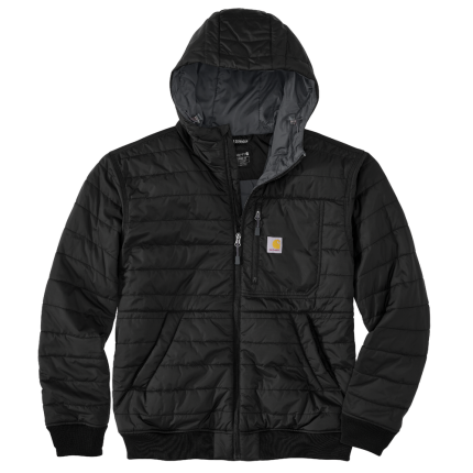 Rain Defender® Relaxed Fit Lightweight Insulated Hooded Jacket - N04-Black | Carhartt 106543