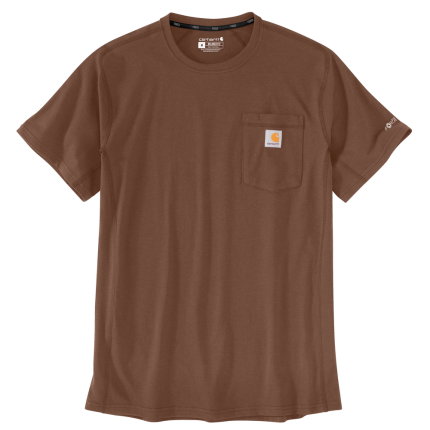 Force Relaxed Fit Midweight Short-Sleeve Pocket T-Shirt - B86-Mocha Heather | Carhartt 106652