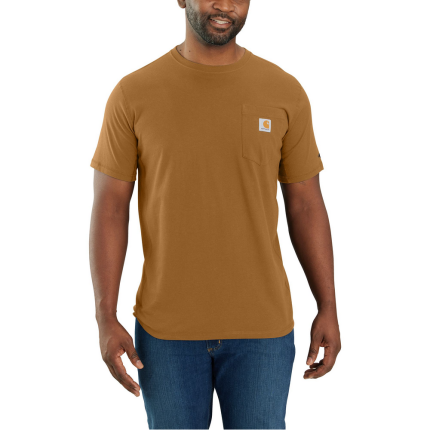 Force Relaxed Fit Midweight Short-Sleeve Pocket T-Shirt - BRN-Carhartt Brown | Carhartt 106652