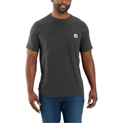 Force Relaxed Fit Midweight Short-Sleeve Pocket T-Shirt - CRH-Carbon Heather | Carhartt 106652