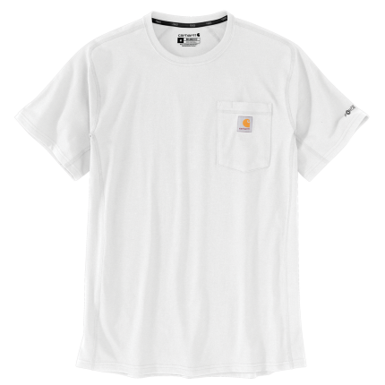 Force Relaxed Fit Midweight Short-Sleeve Pocket T-Shirt - WHT-White | Carhartt 106652