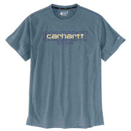 Force Relaxed Fit Midweight Short-Sleeve Logo Graphic T-Shirt - HG7-Thundercloud | Carhartt 106653