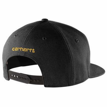 Firm Duck Flat Brim Cap - 001-Black | Carhartt 106665