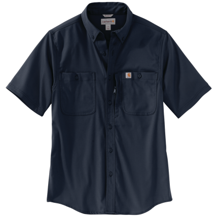 RUGGED PROFESSIONAL™ SERIES Relaxed Fit Canvas Short Sleeve Work Shirt - I26-Navy | Carhartt 106688