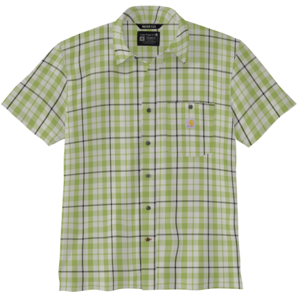 Force Sun Defender Relaxed Fit Lightweight Short-Sleeve Plaid Shirt - GJ7-Algae Green | Carhartt 106747