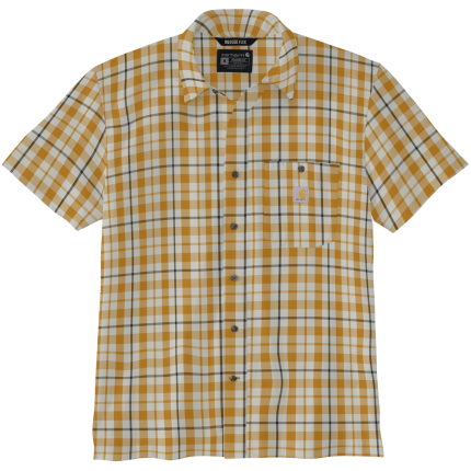 Force Sun Defender Relaxed Fit Lightweight Short-Sleeve Plaid Shirt - Y55-Ray Flower | Carhartt 106747
