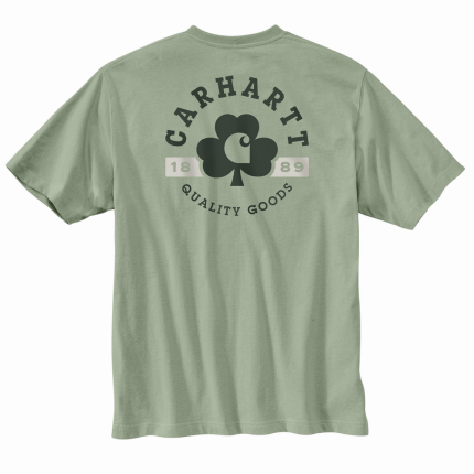 Relaxed Fit Heavyweight Short-Sleeve Pocket Shamrock Graphic T-Shirt - GI7-Sage | Carhartt 106750