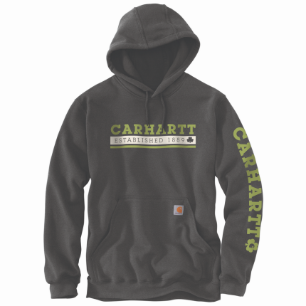 Loose Fit Midweight Hooded Shamrock Graphic Sweatshirt - CRH-Carbon Heather | Carhartt 106751