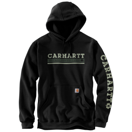 Loose Fit Midweight Hooded Shamrock Graphic Sweatshirt - N04-Black | Carhartt 106751