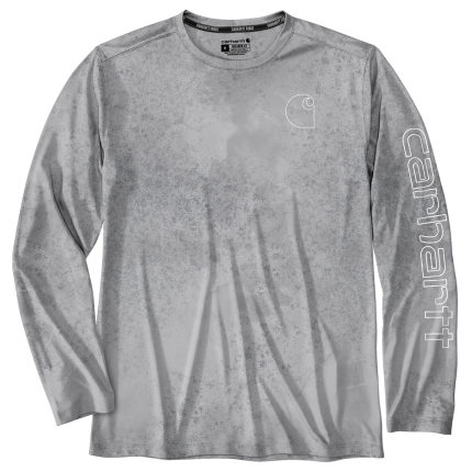 Force Sun Defender Lightweight Long-Sleeve Print T-Shirt - EA0-Light Gray Watercolor Camo | Carhartt 106779